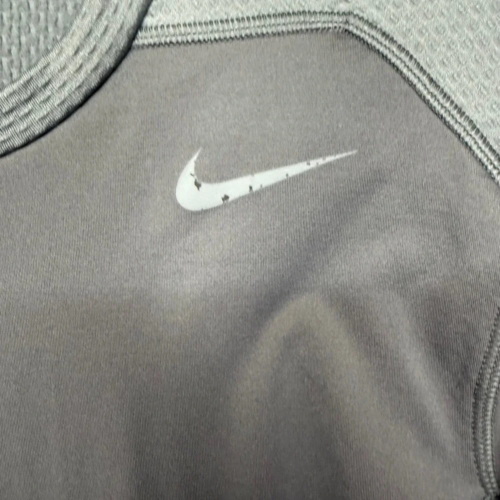 Nike Pro Combat Shirt Mens Small Grey Hyperwarm Shield Fitted Long Sleeve DriFit